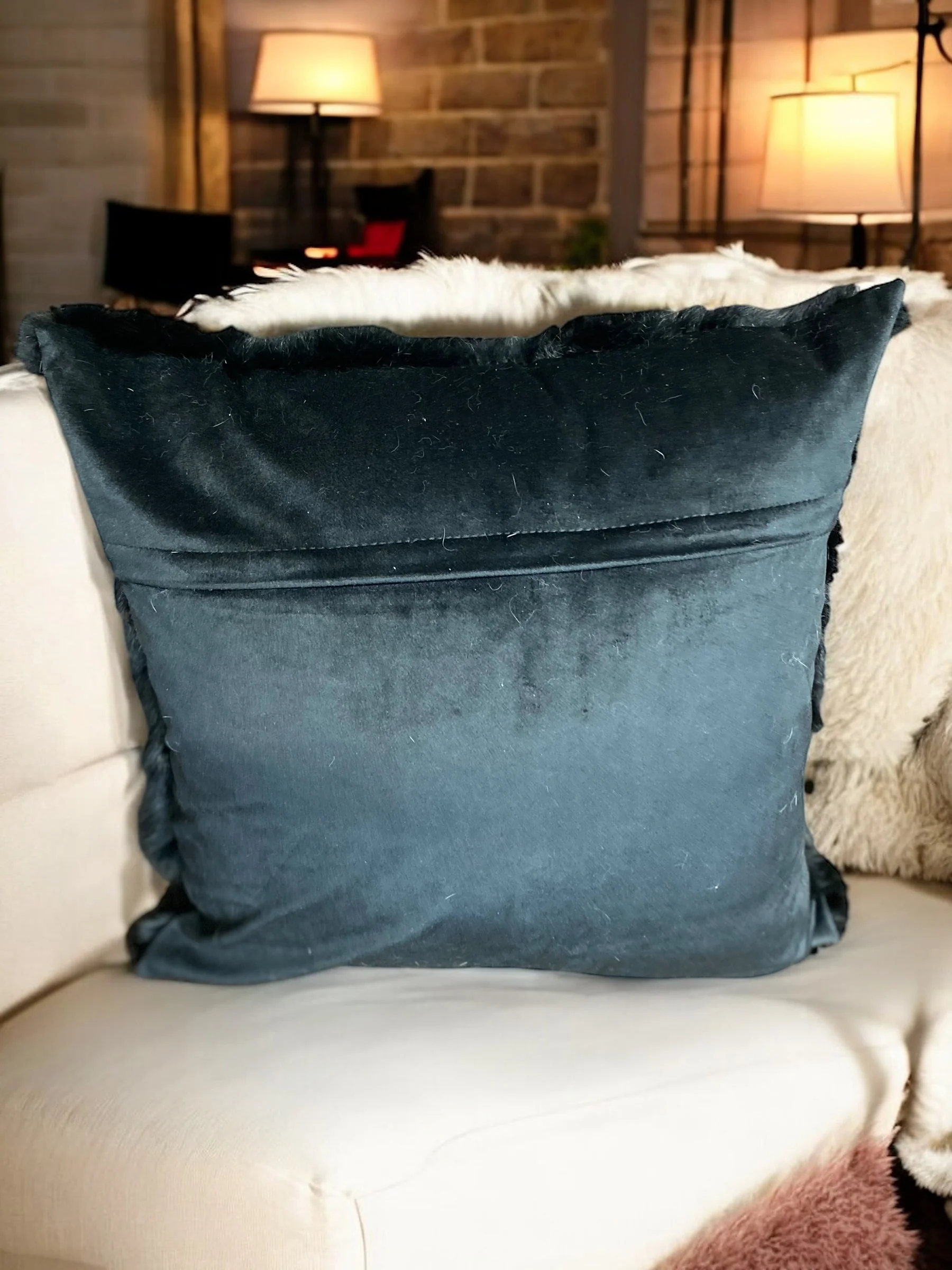 18" Black Rabbit Pillow - Image 3