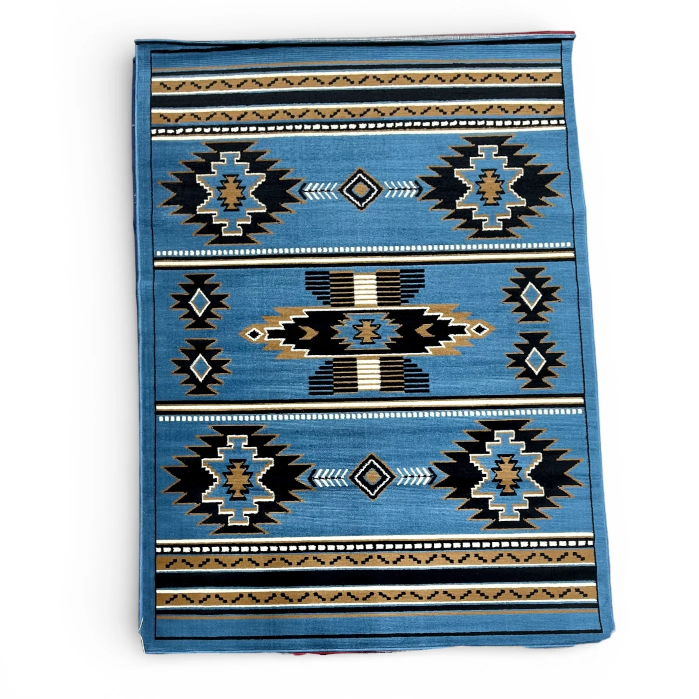 5x7’ western rug (s.western-3 lt.blue/crn)