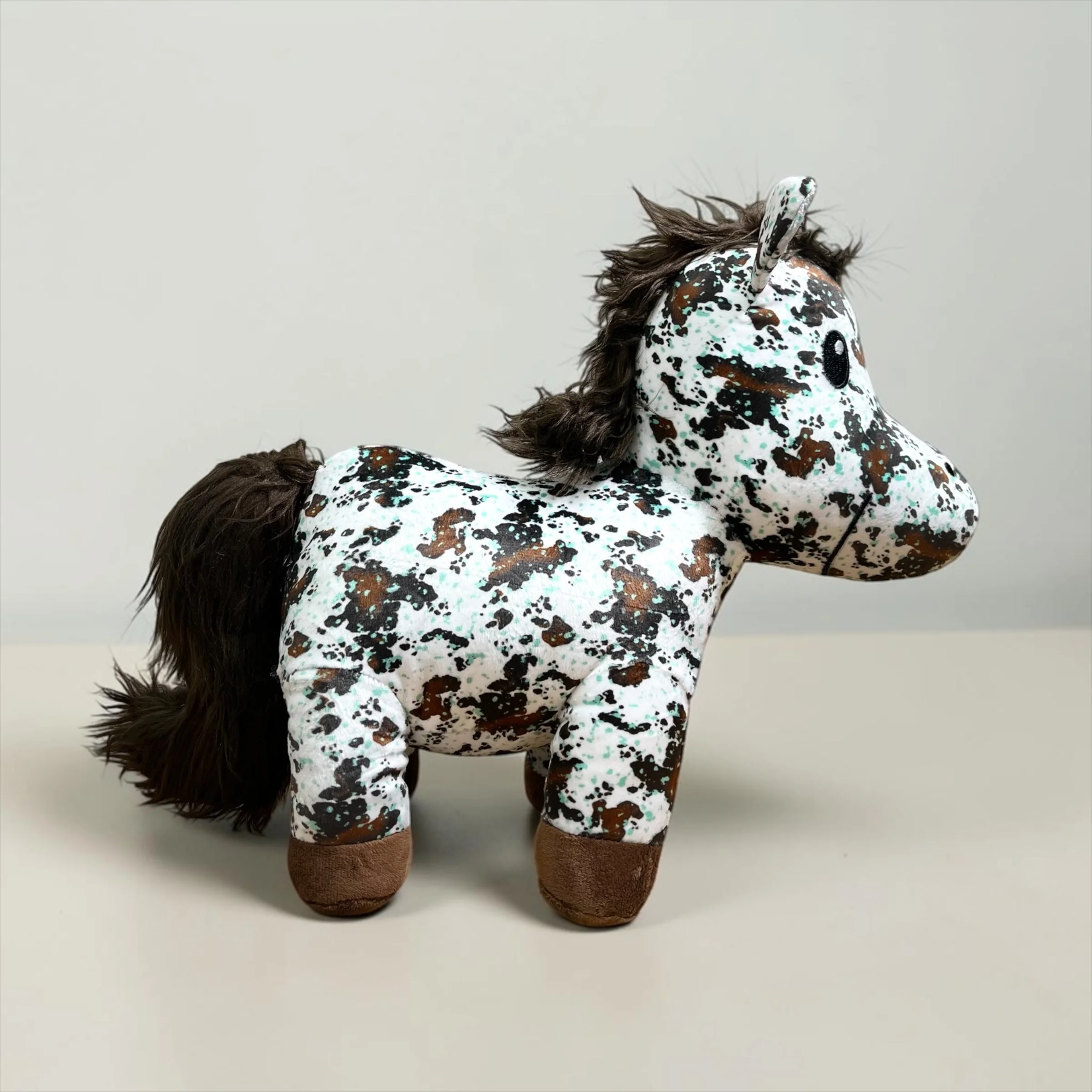 Acid wash Cowprint horse - medium farm pal