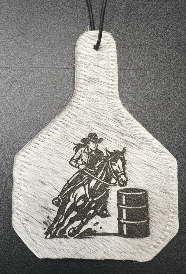 Barrel racer cowhide freshener - Image 2