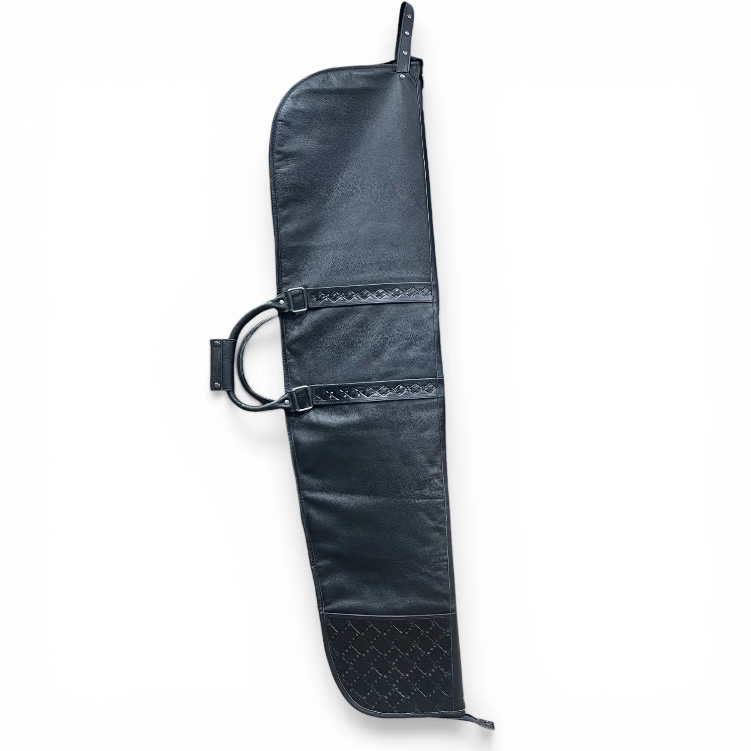 Black leather rifle case - Image 3