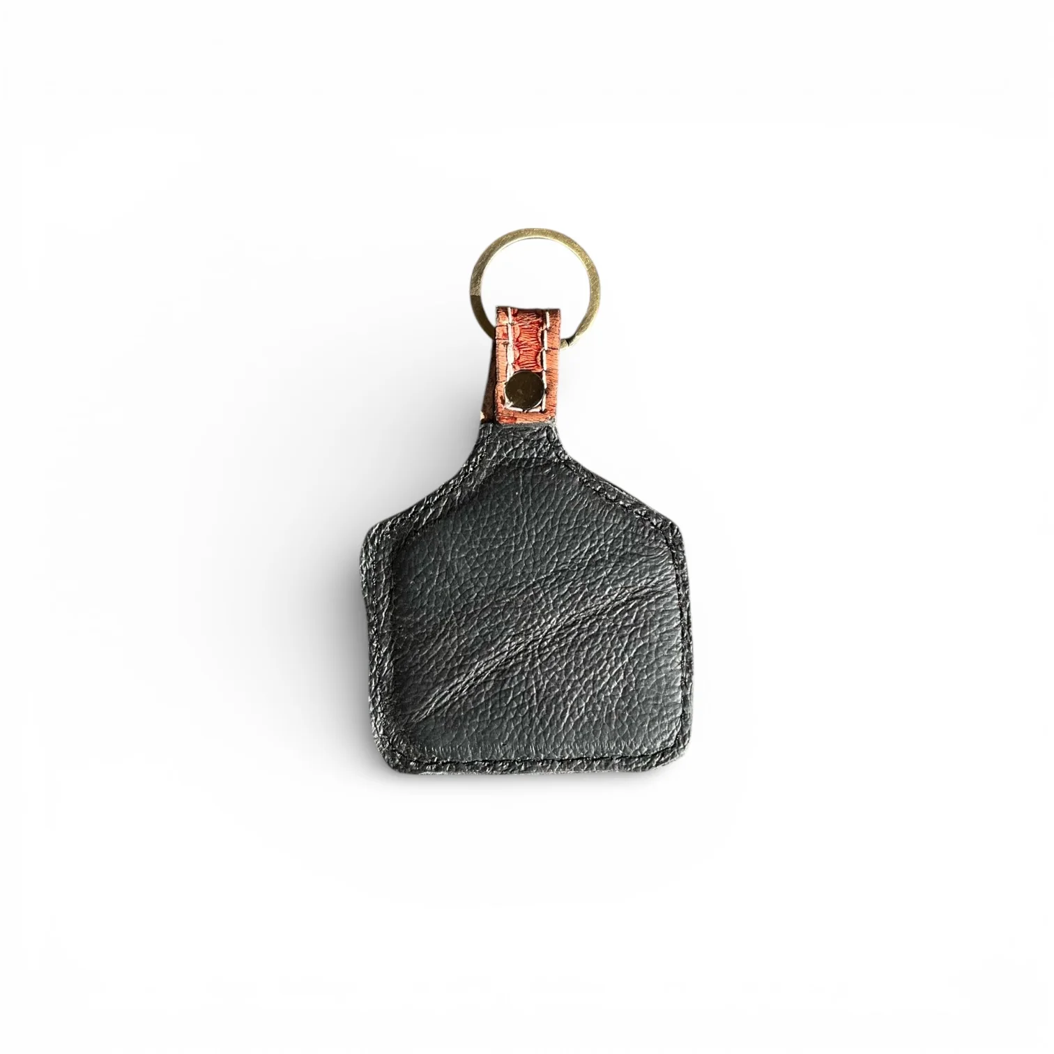 Bloom tooled leather & cowhide keychain - Image 2