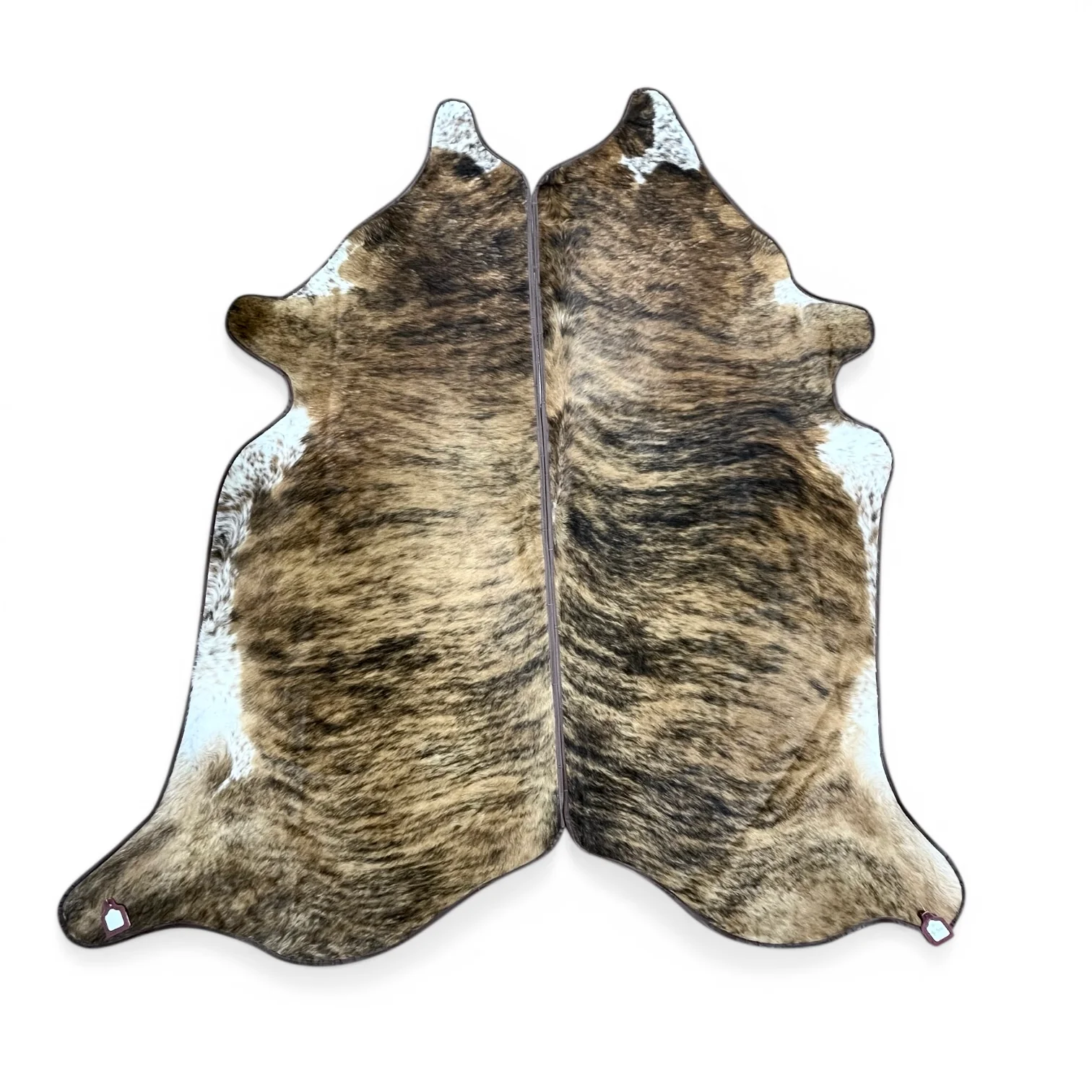 Brown border matching sets 6-7’ cowhide rug (f)