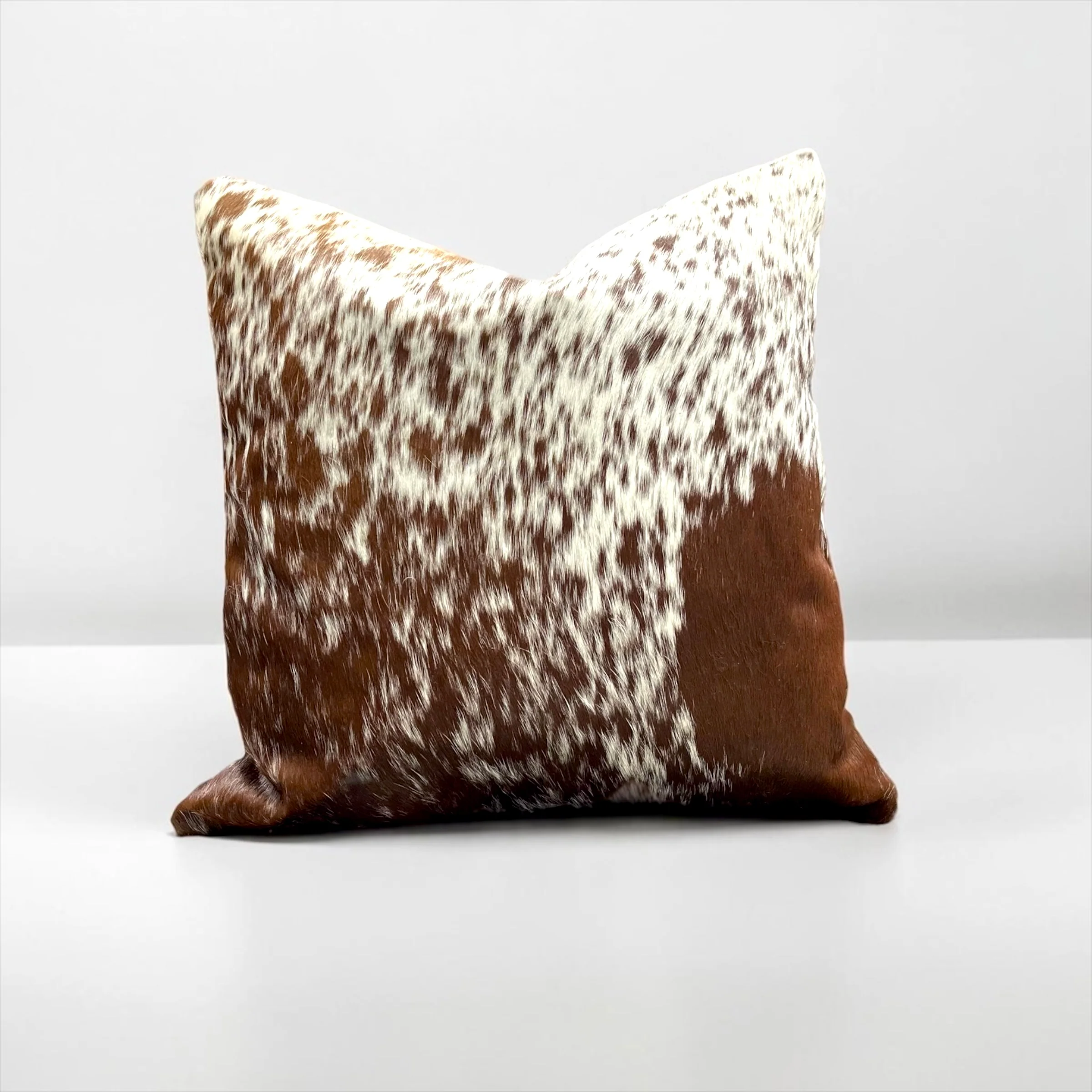 Brown cowhide pillow case - Image 2