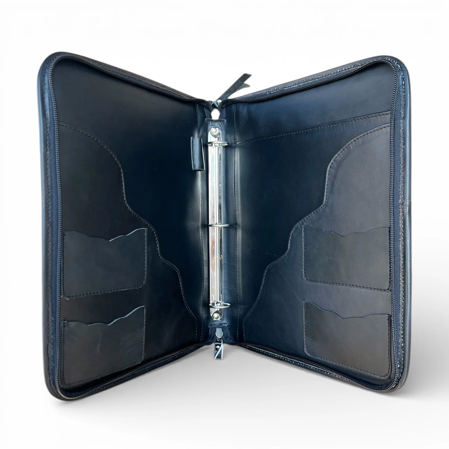 Checker tooled leather zipper planner - Image 3