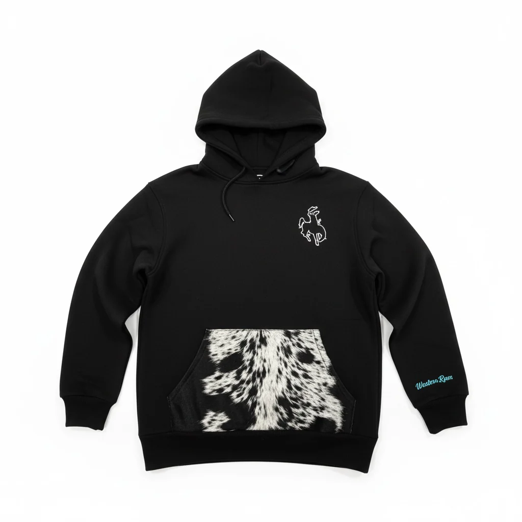 Cowboy cowhide hoodie - Image 3