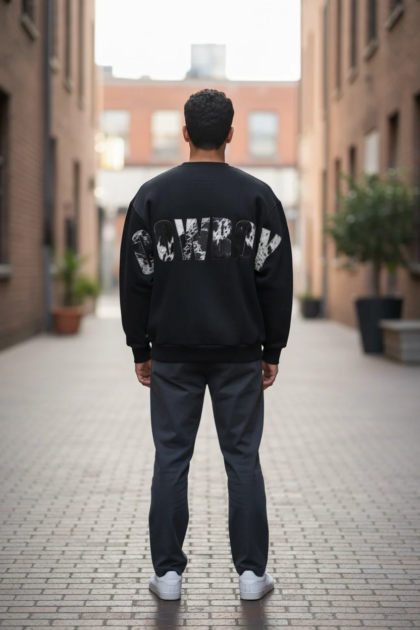 Cowboy cowhide hoodie - Image 4