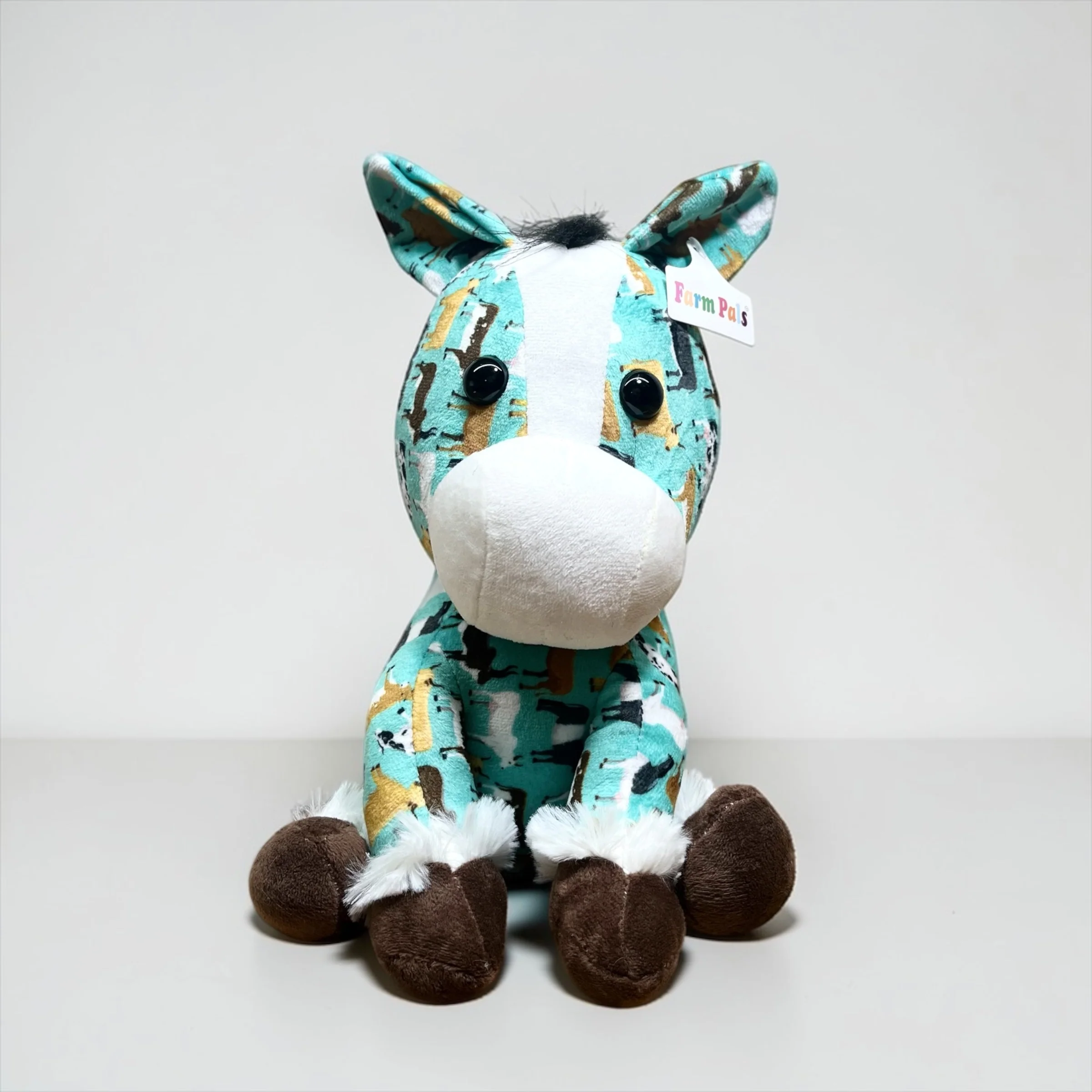 Cows turquoise horse- medium farm pal