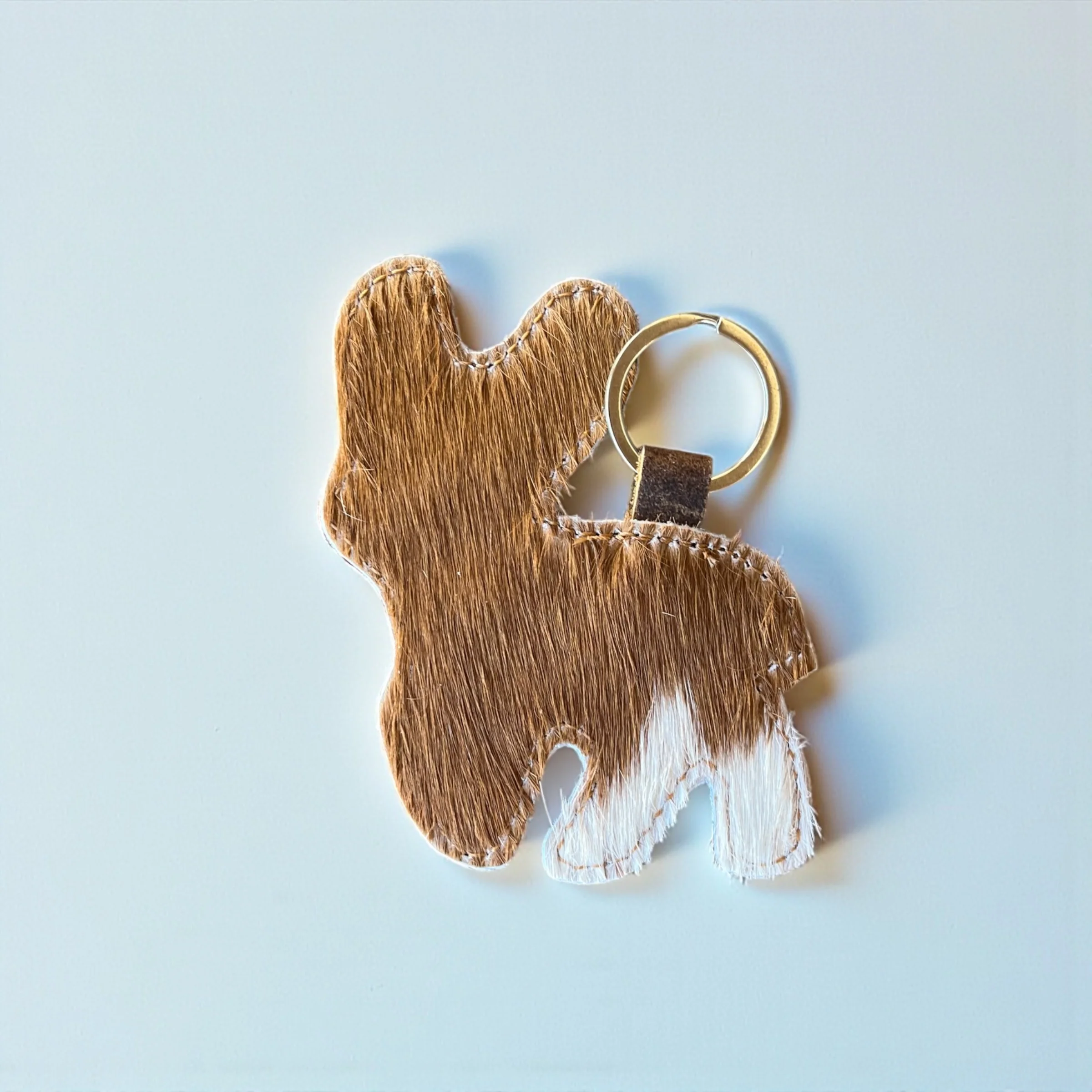 Deer tooled leather Keychain - Image 2