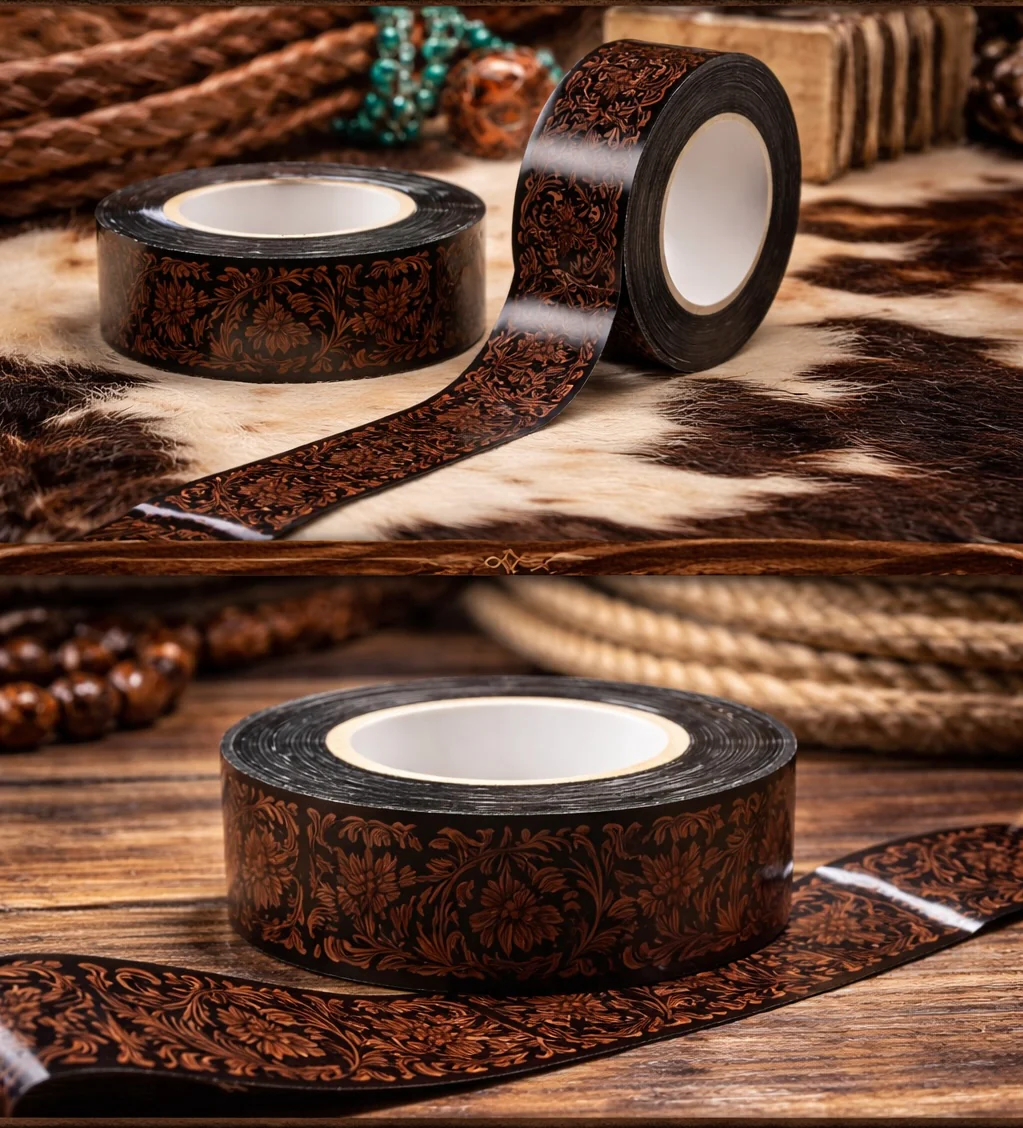Floral tooled leather print tape - Image 3