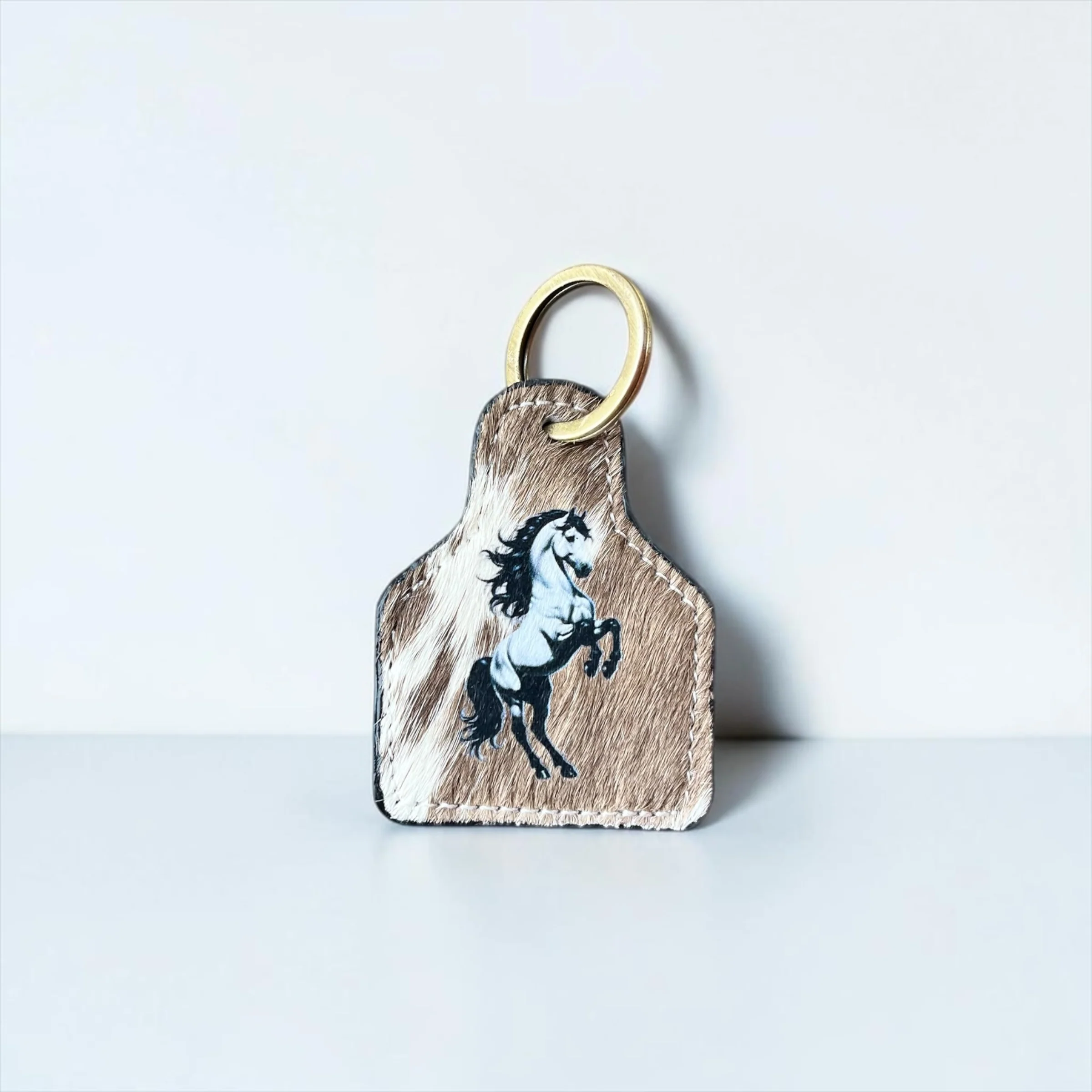 Horse all cowhide Keychain