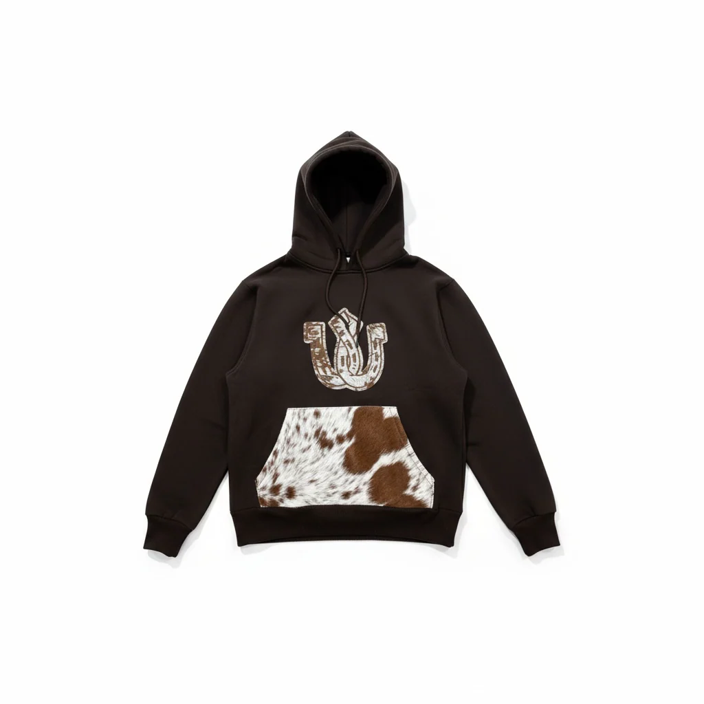 Horseshoe cowhide hoodie - Image 3