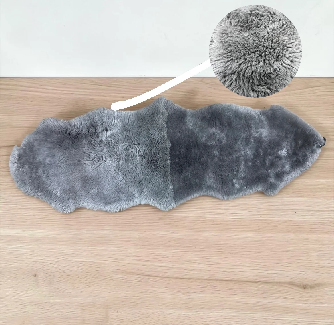 Light grey - 2x6’ sheepskin rug