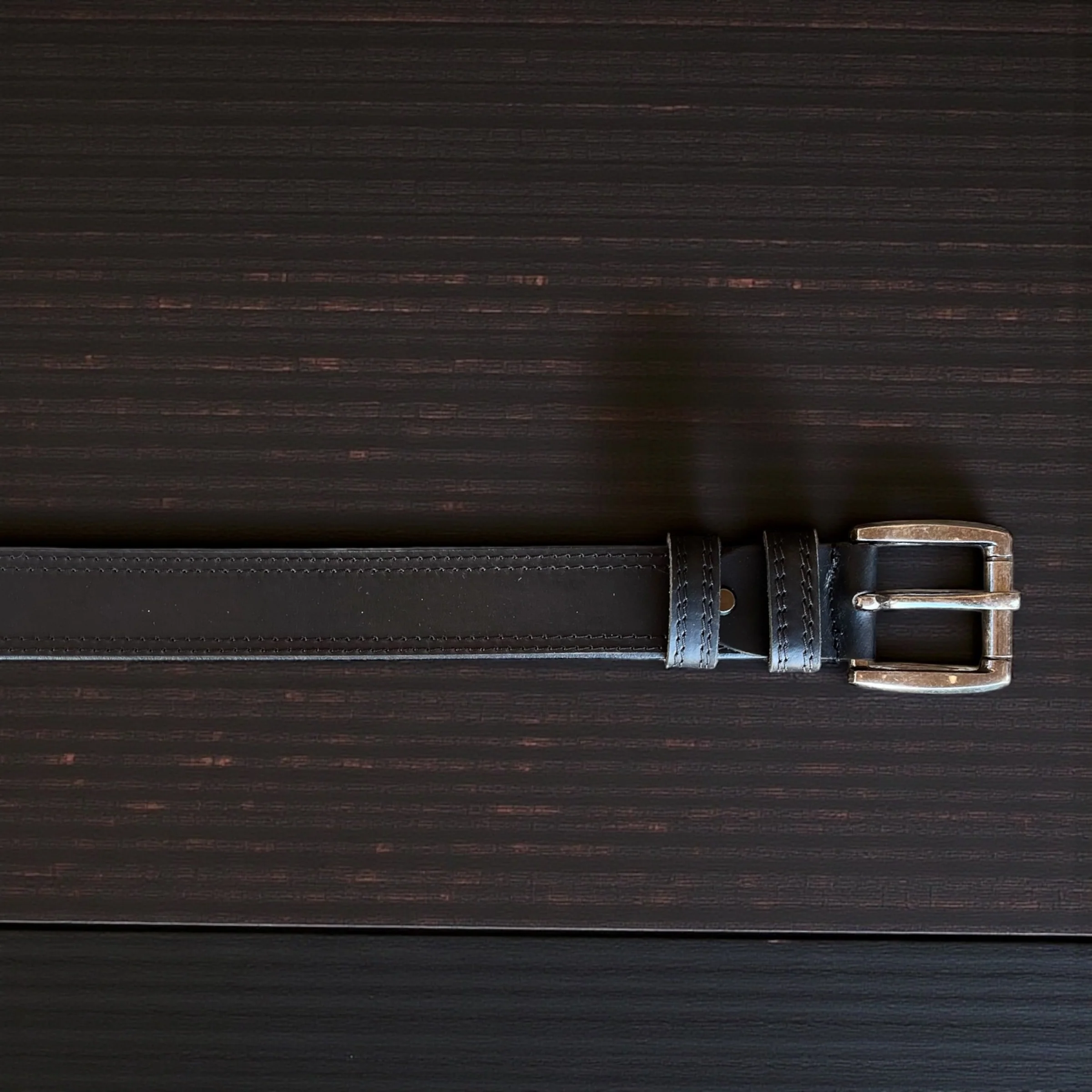 Midnight black leather belt - Image 4