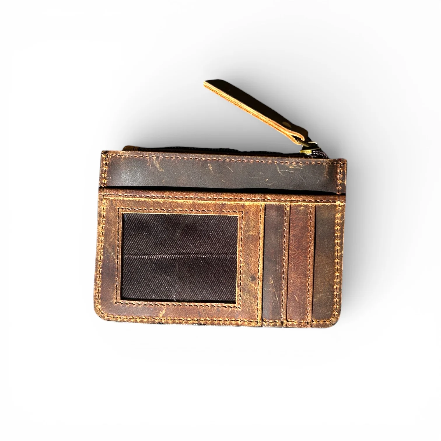 Pink tooled leather & cowhide coin pouch - Image 2