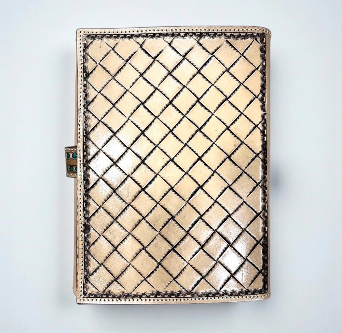 QH tooled leather & cowhide Bible cover - Image 3