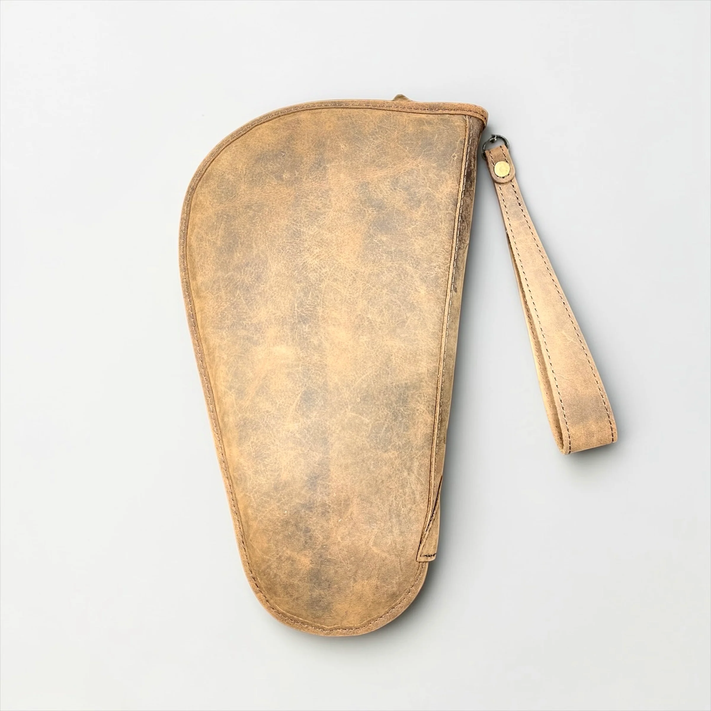 Rustic tooled leather pistol case - Image 3