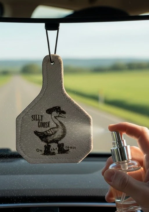 Silly goose cowhide freshener