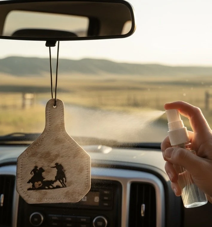 Team roper cowhide freshener