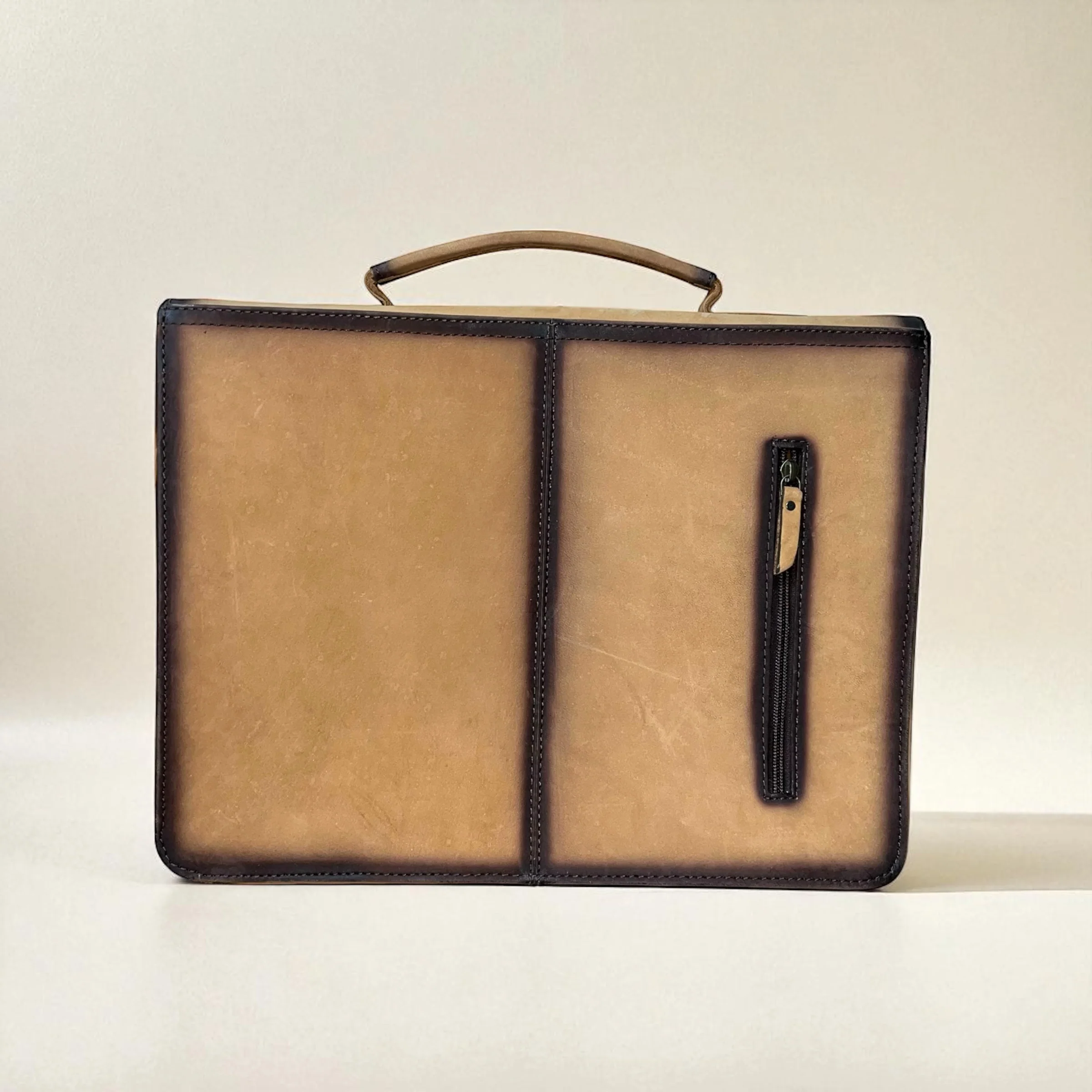 Basketweave Tooled leather briefcase - Image 2