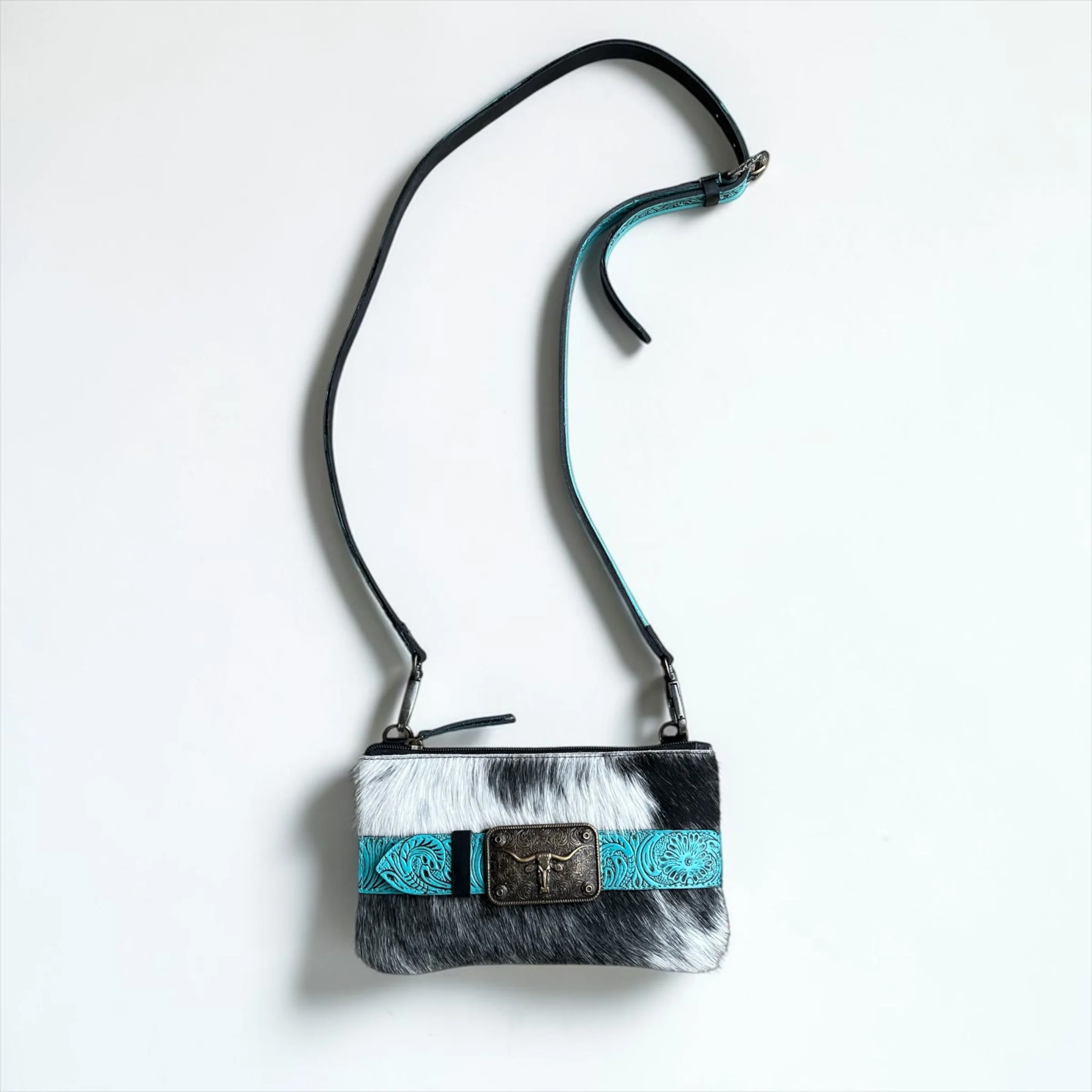 Turquoise buckle wristlet/crossbody - Image 2