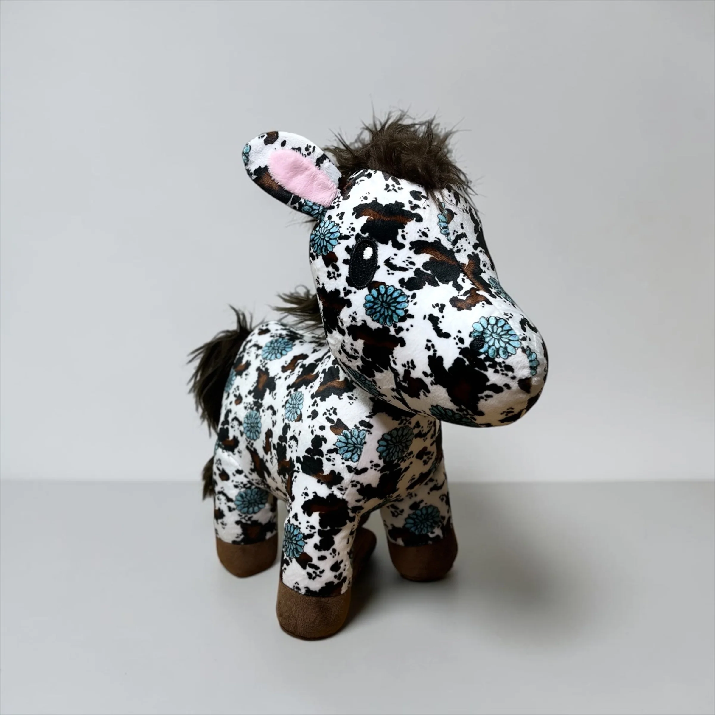 Turquoise Concho Cowprint horse - medium farm pal - Image 2