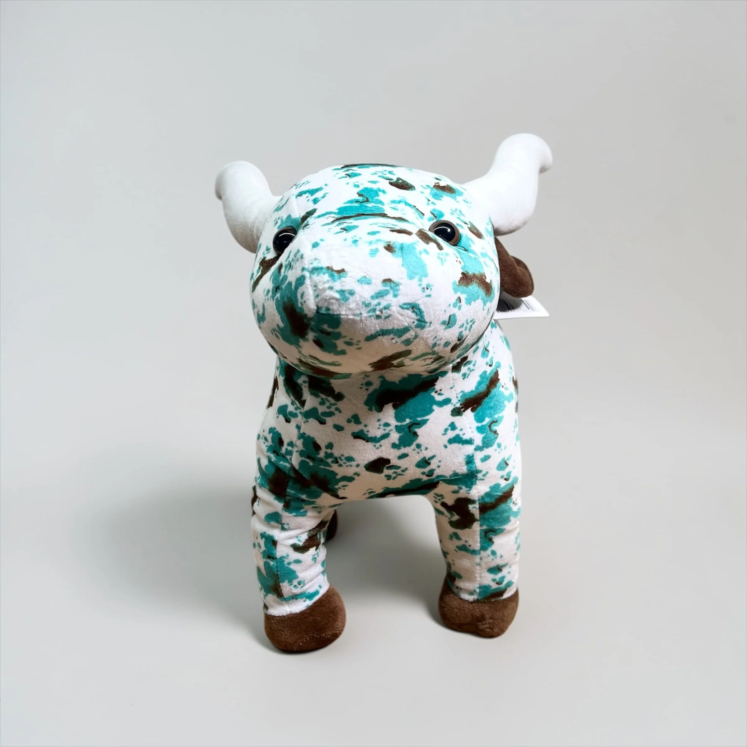 Turquoise Cowprint Longhorn- medium farm pal - Image 2