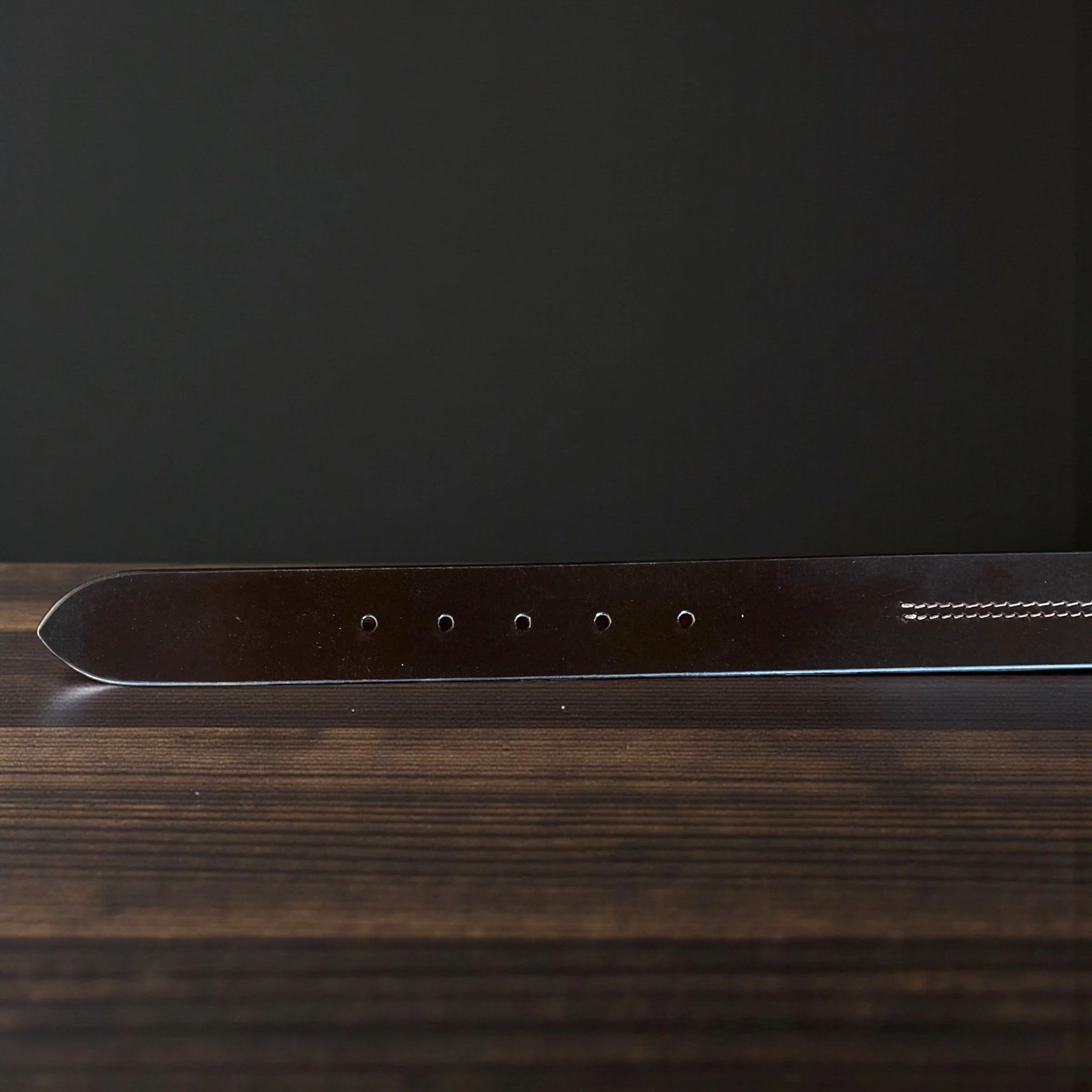Black onyx leather belt - Image 3